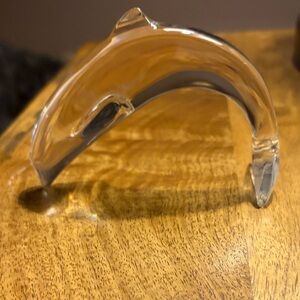 Baccarat Clear Crystal Dolphin Figurine